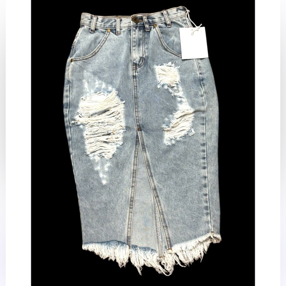 One Teaspoon Whiskey Cadillac Denim Skirt NWT